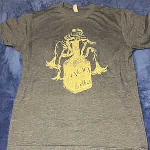 NWOT The Black Lillies Charcoal Tee with Yellow Graphic